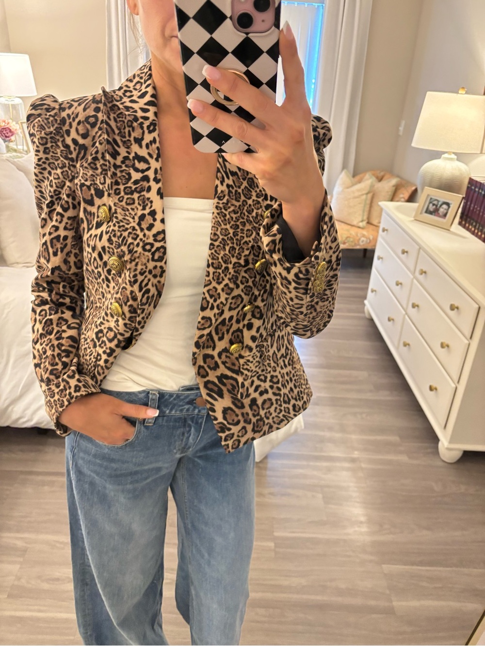 Generation Love Delilah Crepe Blazer in Leopard Print 🐆 - Picture 1 of 6